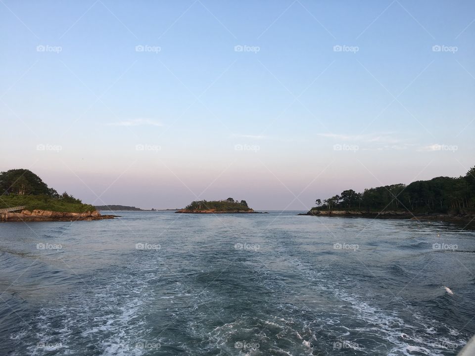 Sunset cruise in Maine