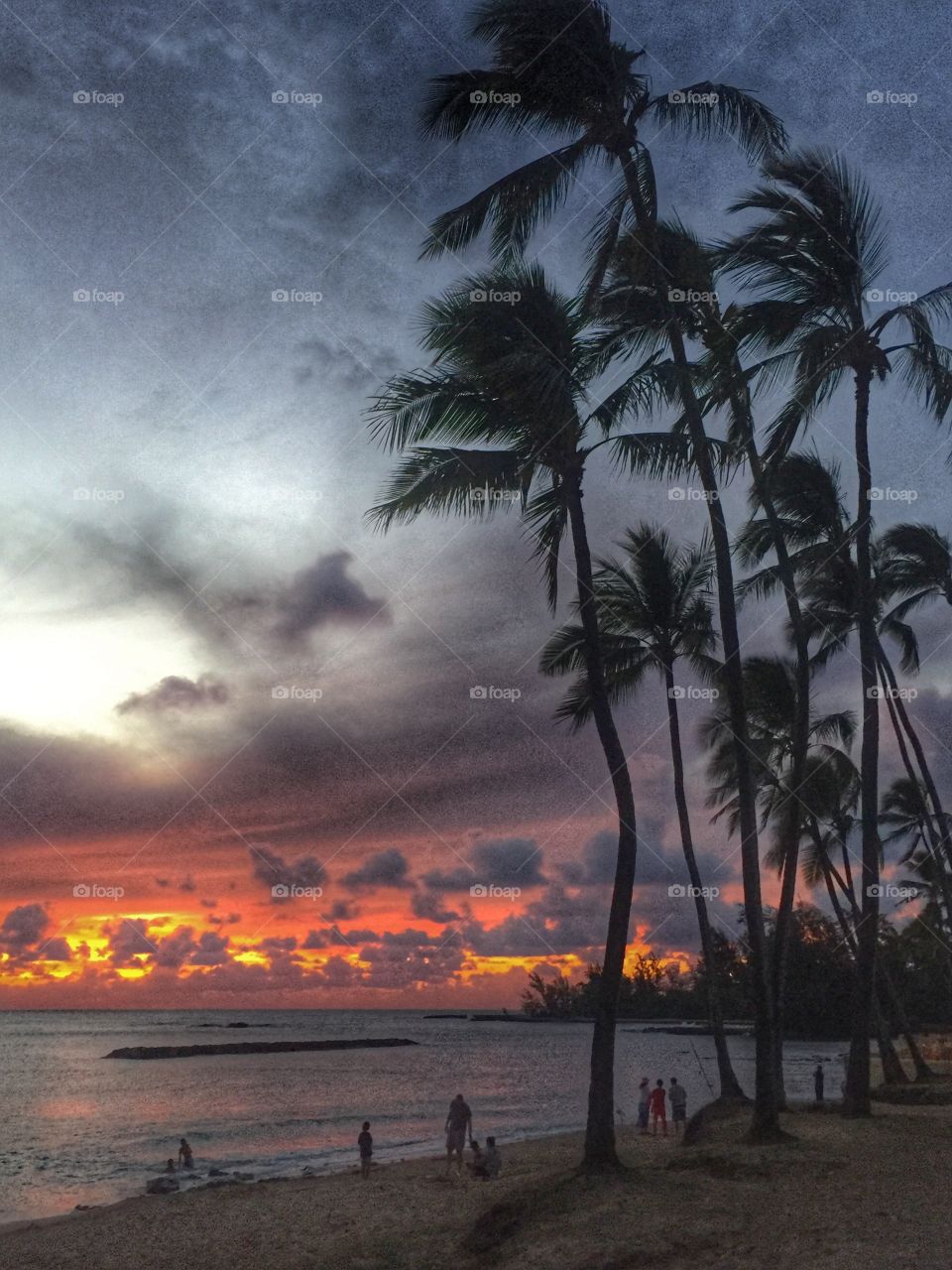 Sunset at Puaena Point, Hawaii