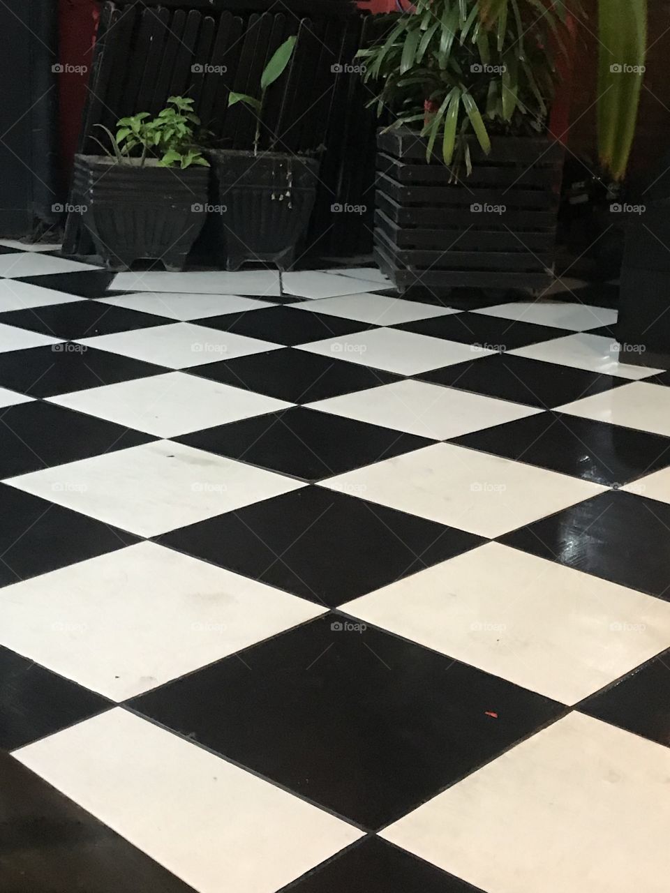 Mosaic tiles inside restaurant 