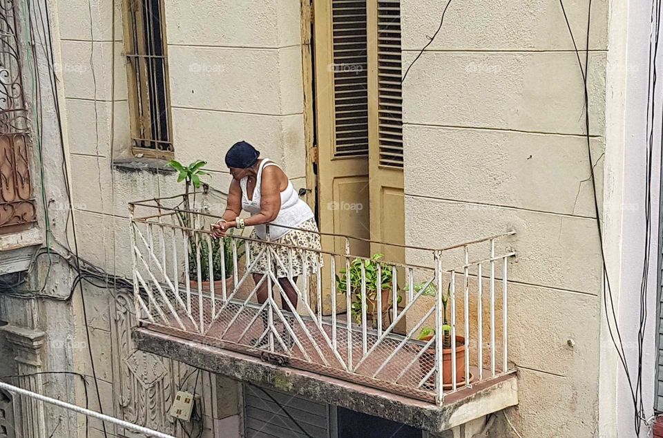 Looking from a balcony