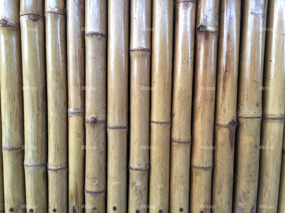 Bamboo fence wall texture background 