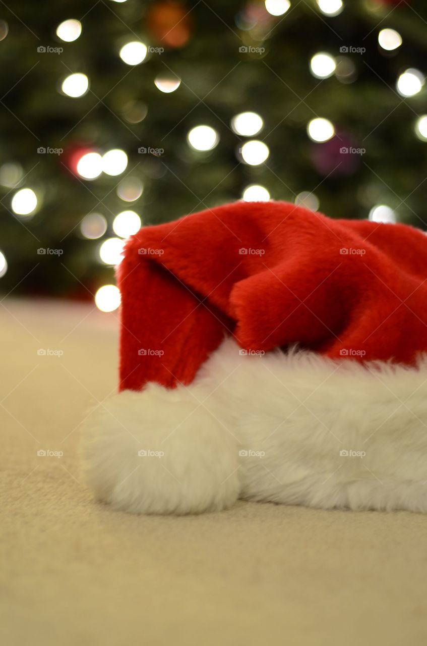Santa hat and lights