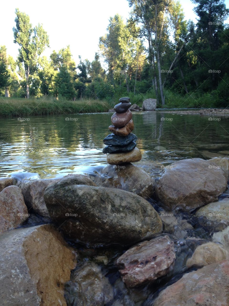 Zen. I stacked these rocks in Spearfish Creek