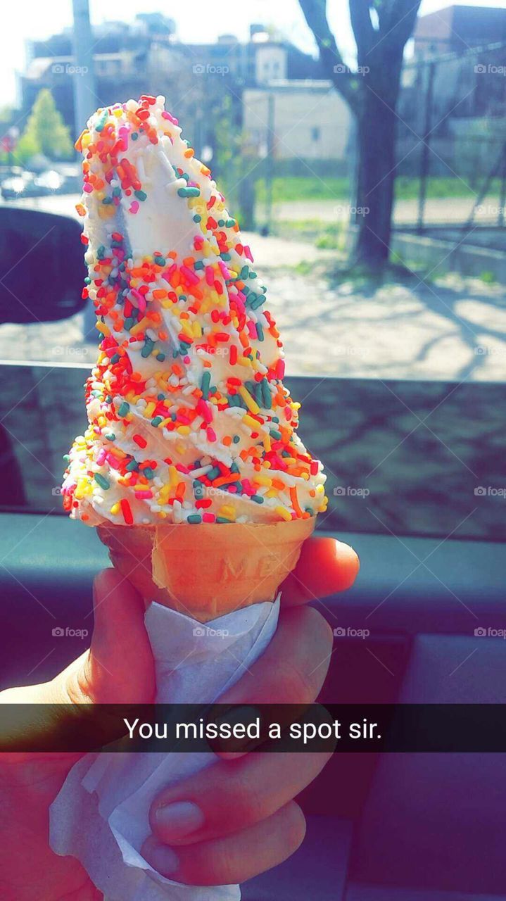 ice cream with sprinkles