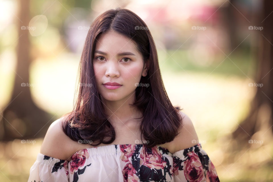 Cute girl in the park 