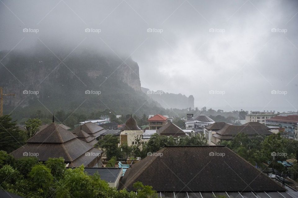 Foggy morning in Krabi 