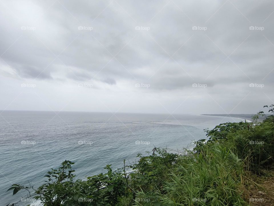 Looking towards the Pacific Ocean from the Suhua Highway in Hualien, Taiwan
