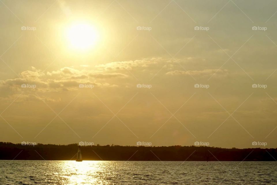 Sailing in Chesapeake sunset