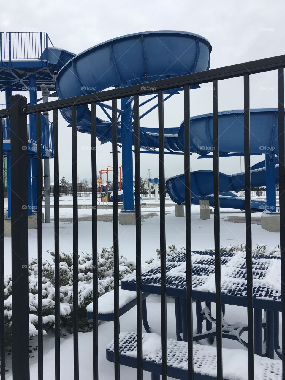 Waterpark in winter 