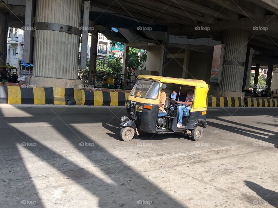 Auto or tuk tuk is popular mode of transport in Urban India