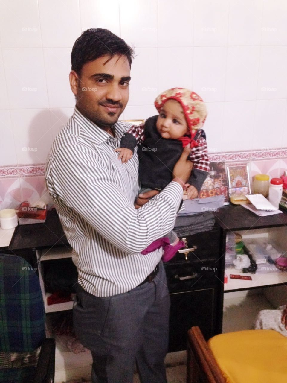 Father with baby