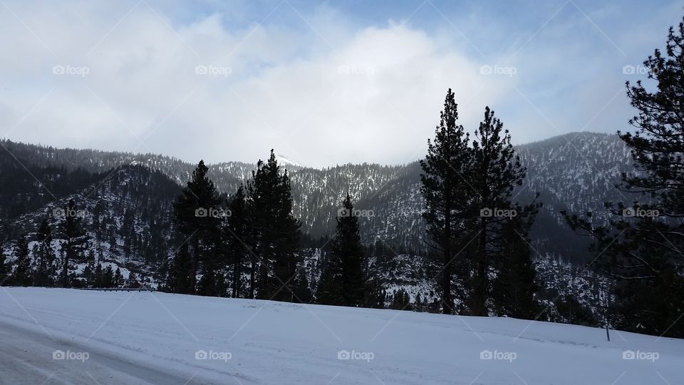 View of mountain in winter