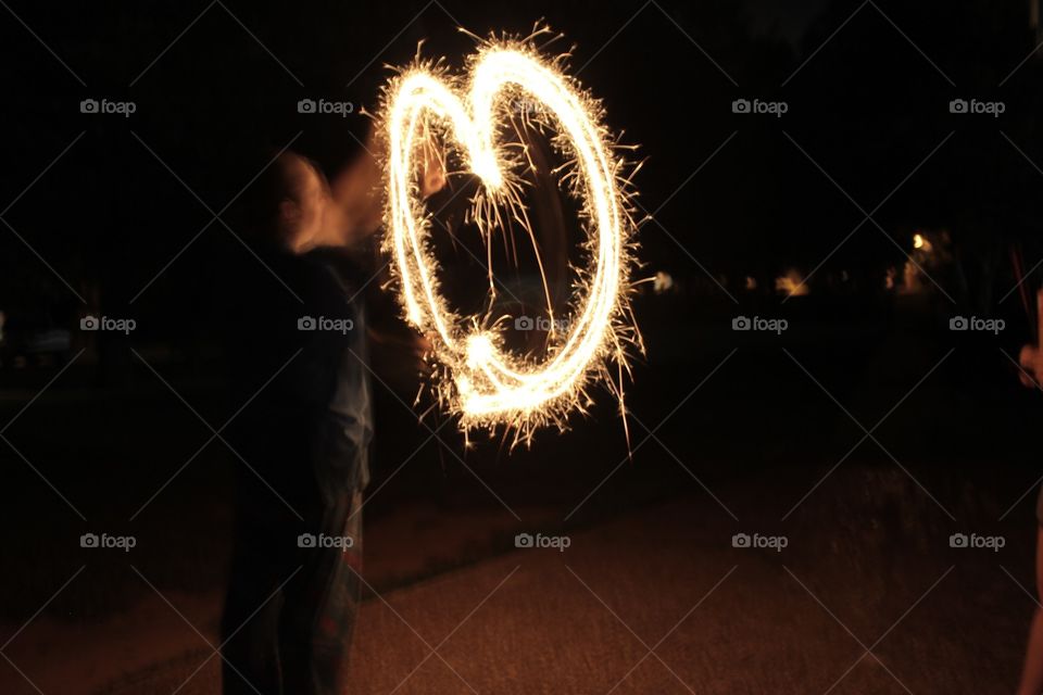 Light paint heart