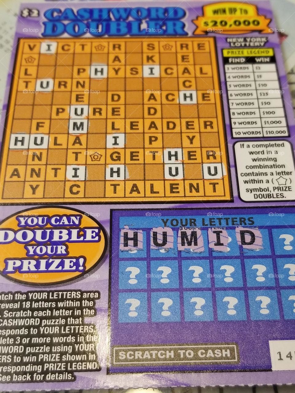 Humid Lottery Ticket