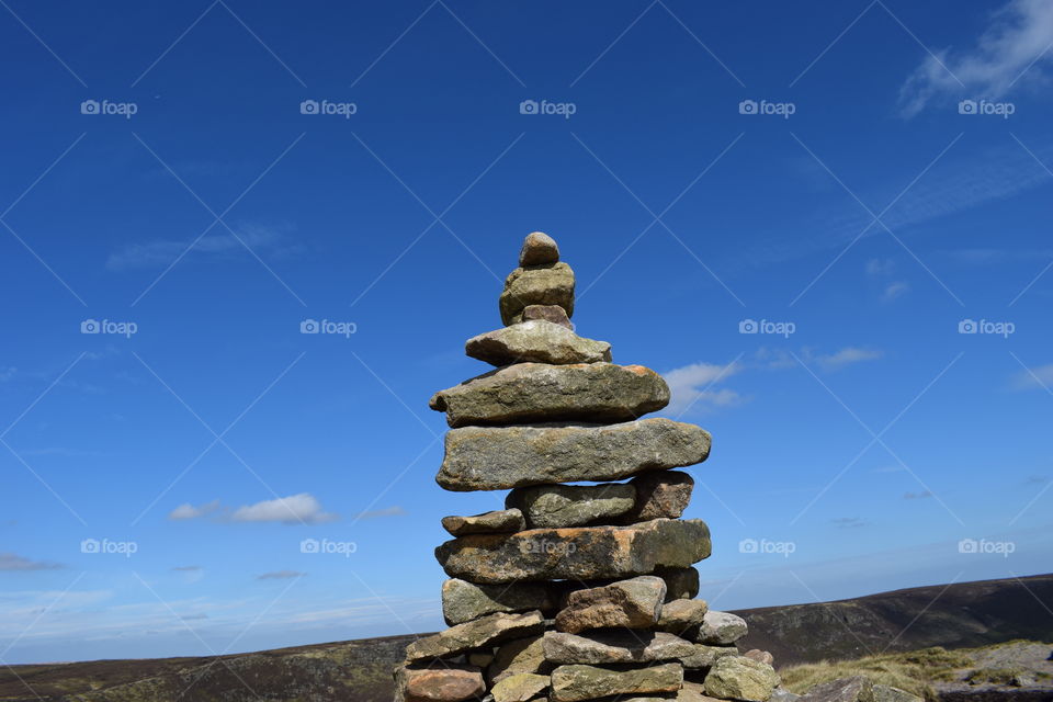 statue of rocks. Tip of a muntain