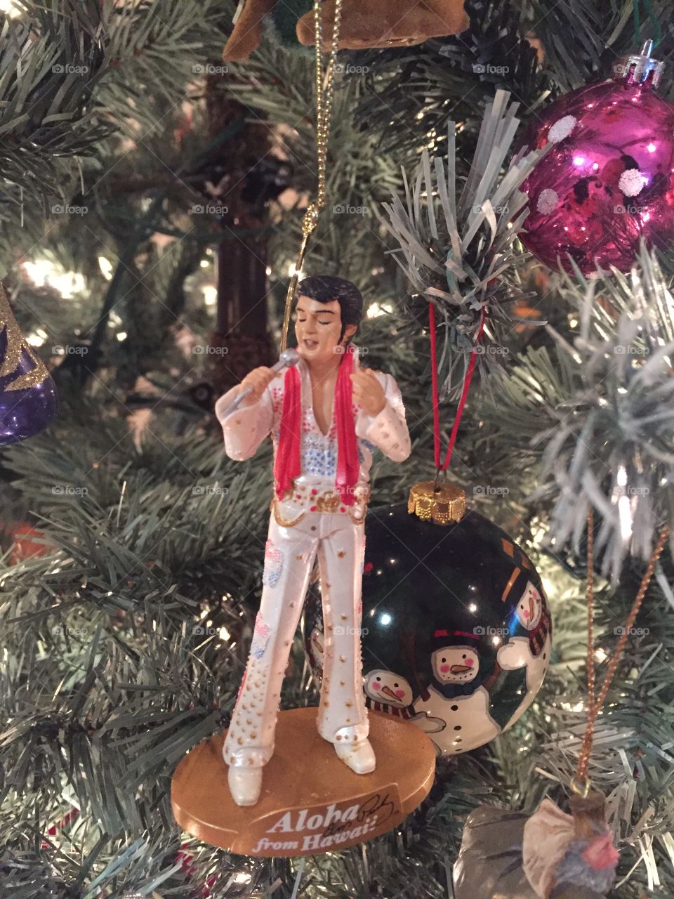 Merry Christmas and Happy new year decoration Elvis Presley