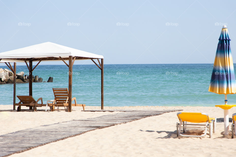 summer time on the beach by the sea