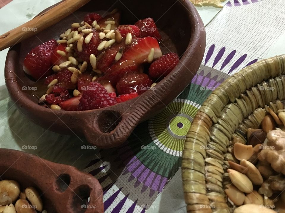 Strawberries and nuts 