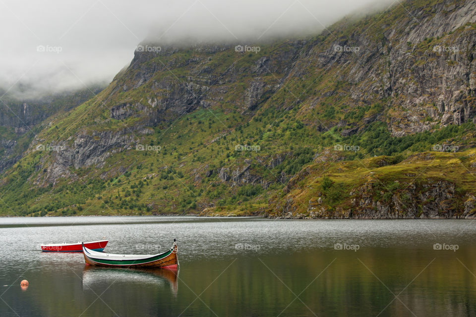 A foggy lake in Norway