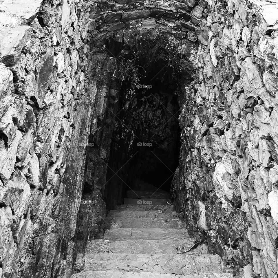 Staircase in Vernazza in Italy