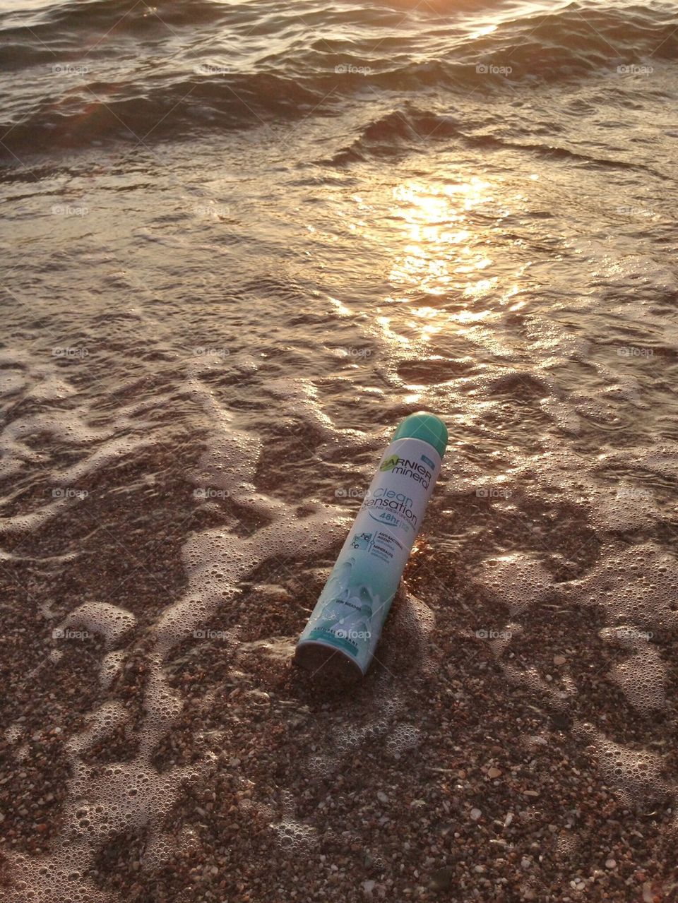 Clean sensation on the beach at sunset!