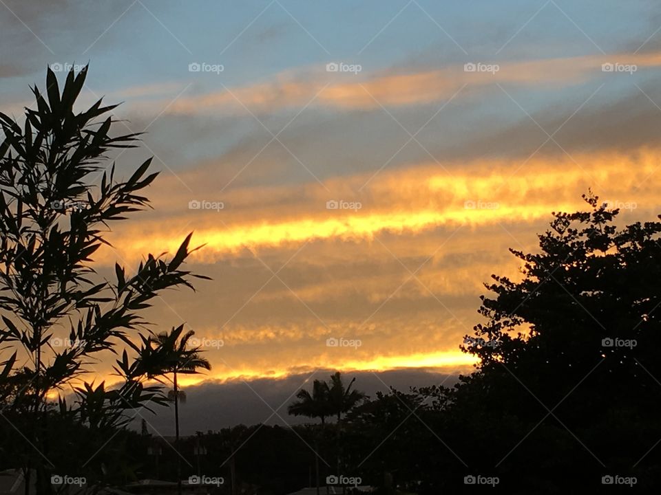 Sunset over Mauna Kea