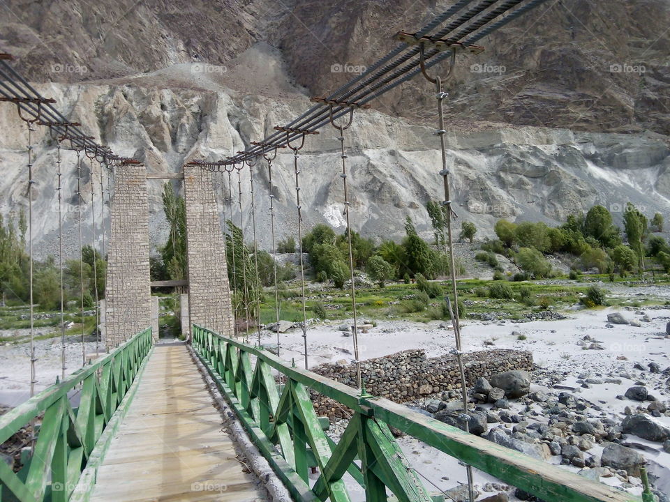 The bridge scene of Bongdang, Leh Laddakh