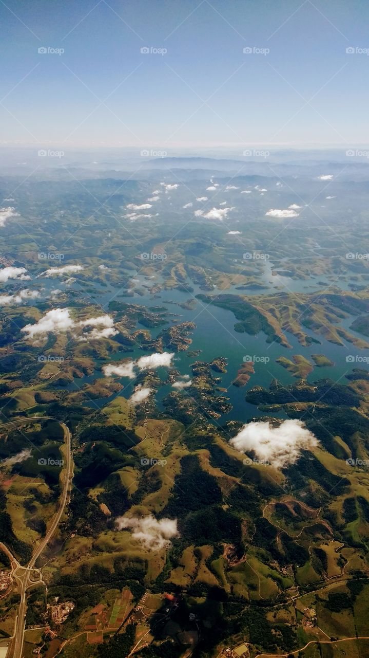 Lake from a airplane