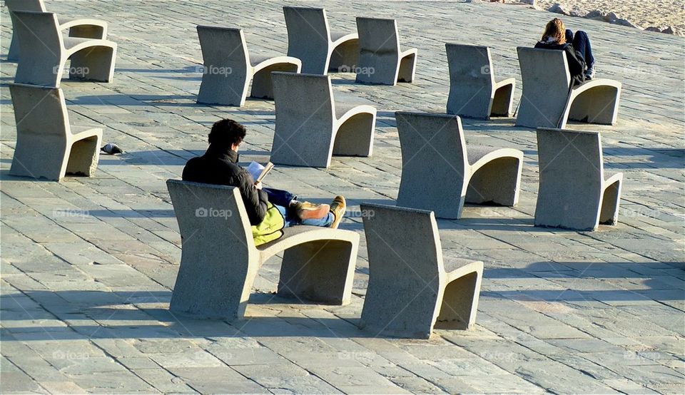 Reading in the sun