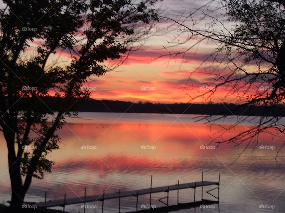 Sunrise over whitmore lake 