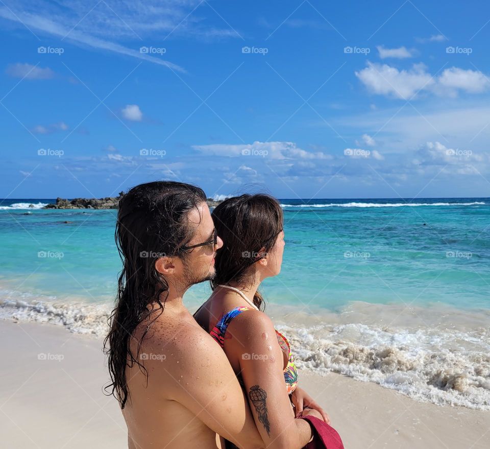 cita romántica en la playa