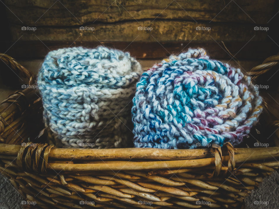 Basket of yarn