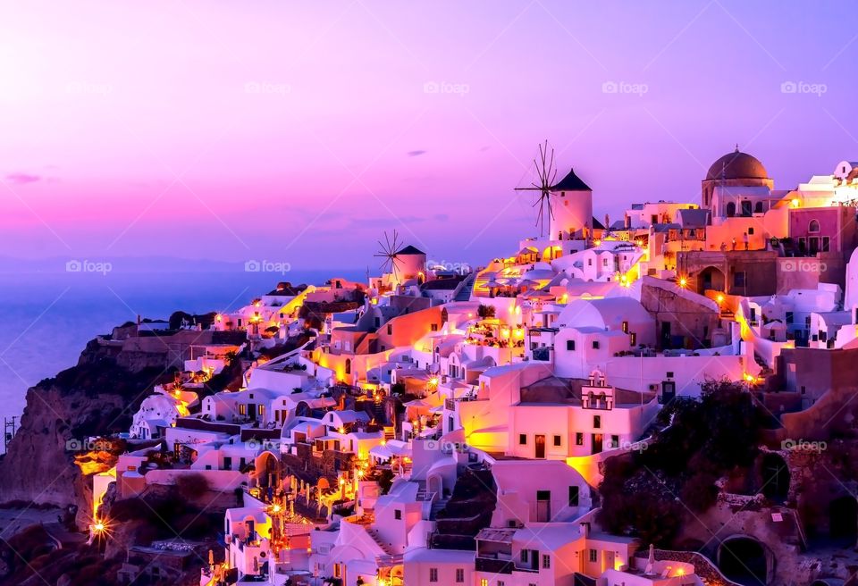 Twilight at Oia, Santorini 