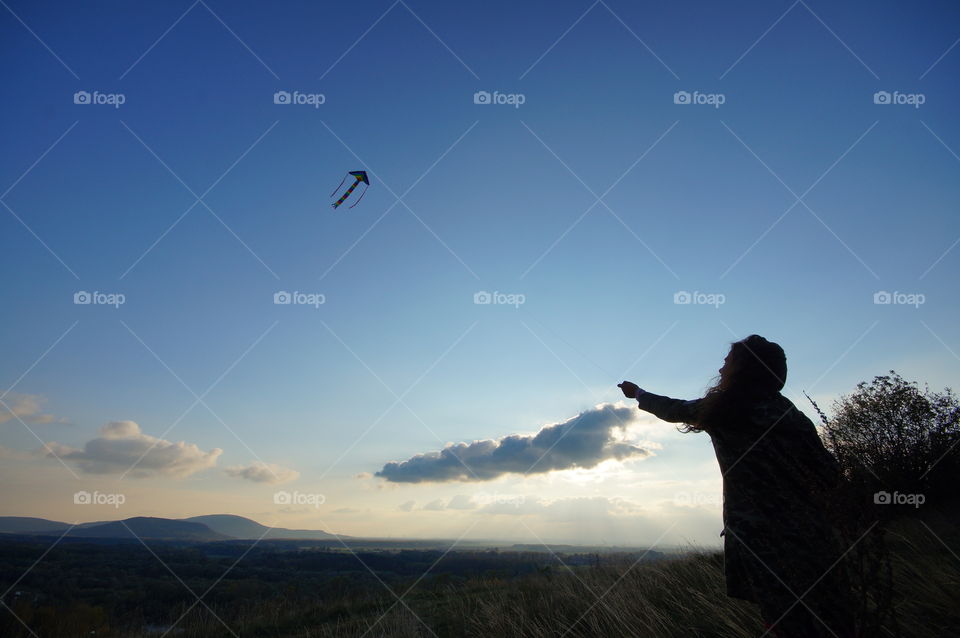 Kite in the wind