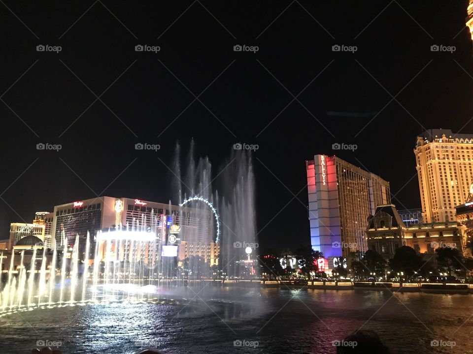 Show das águas em Las Vegas.