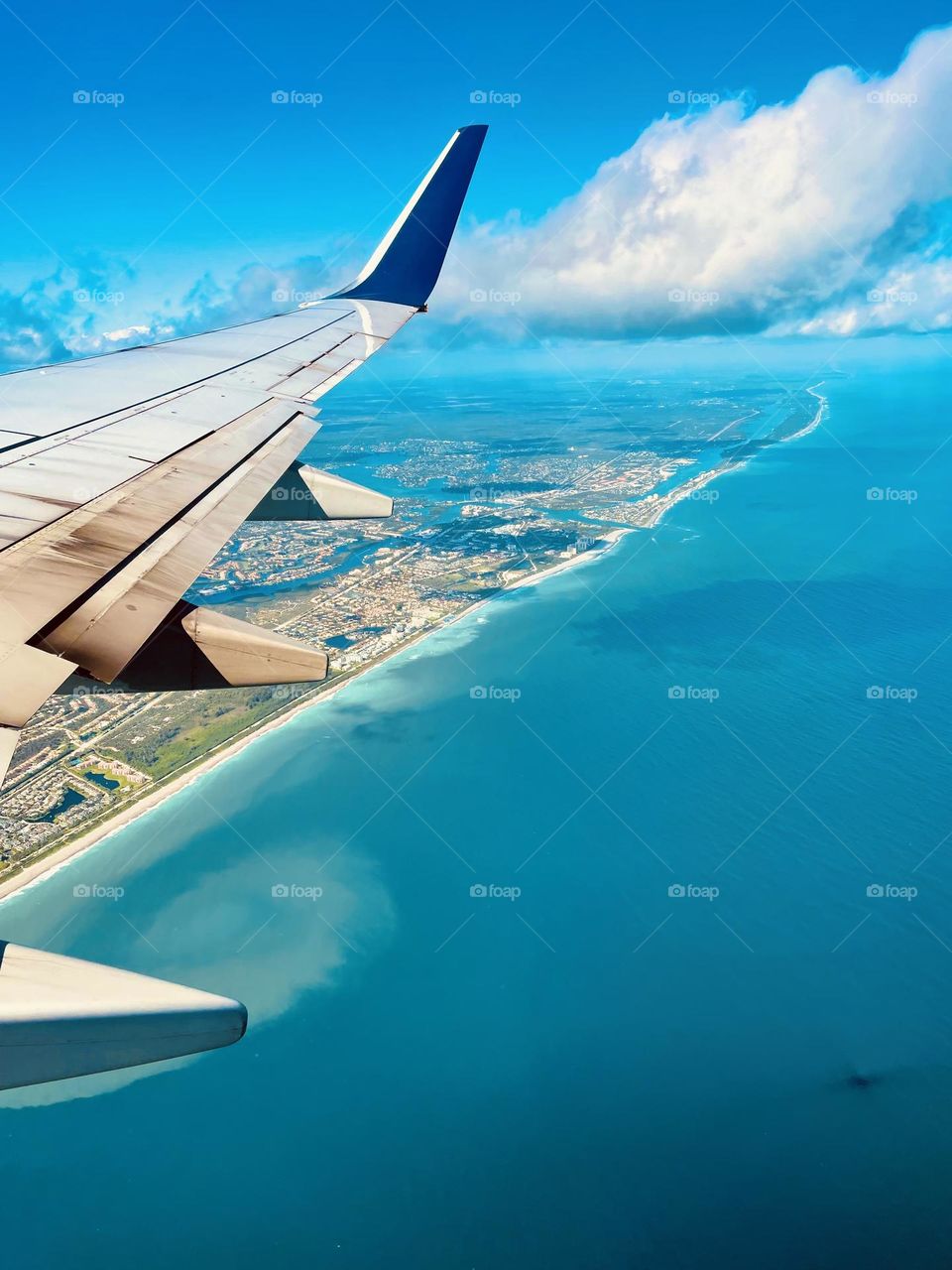 Flying over Florida’s tropical blue waters