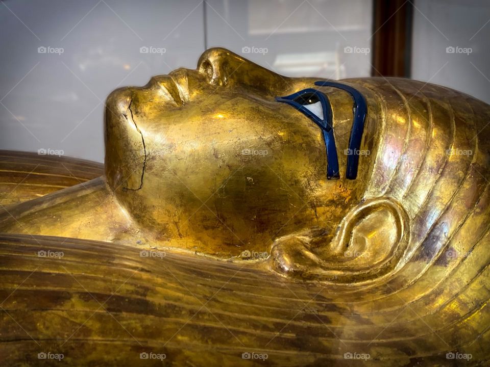 The Golden Coffin of Thuya at the Egyptian Museum in Cairo 