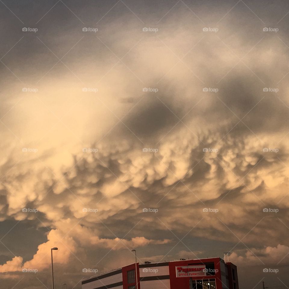 Cumulu Nimbus clouds..