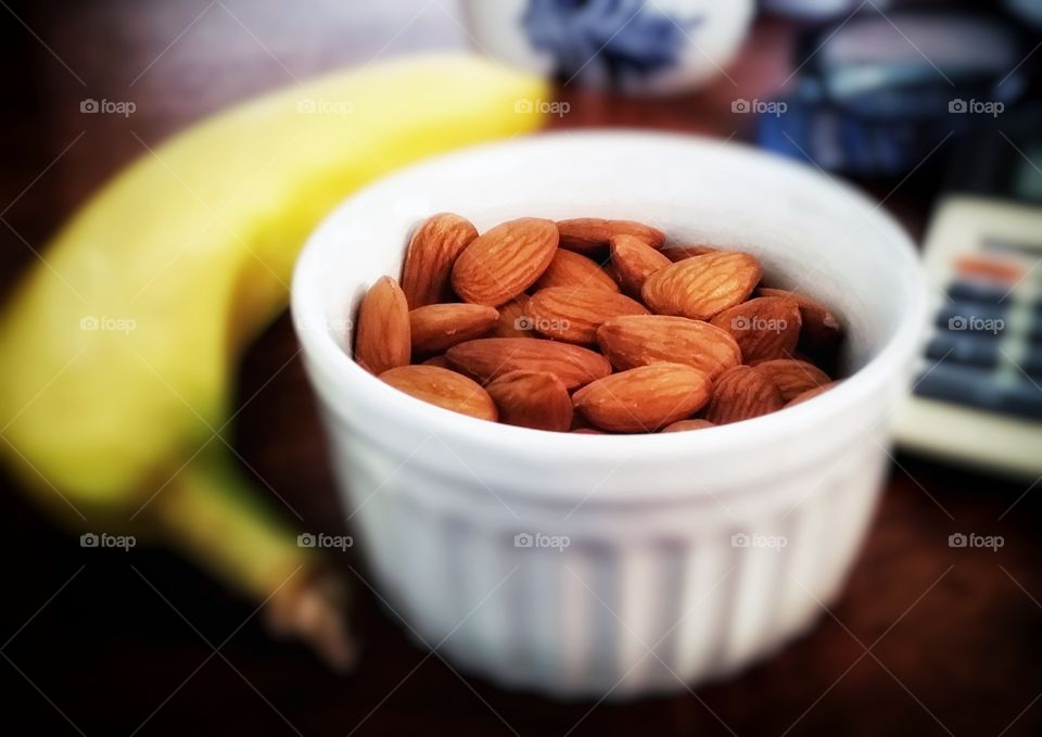 Almonds and a banana