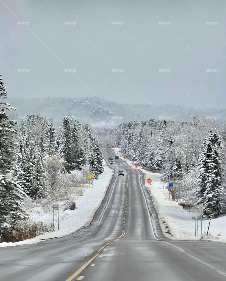 Snowy highway 