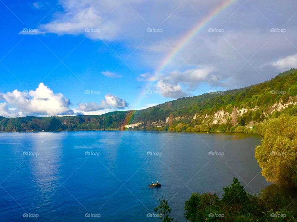 Rainbow on the lake
