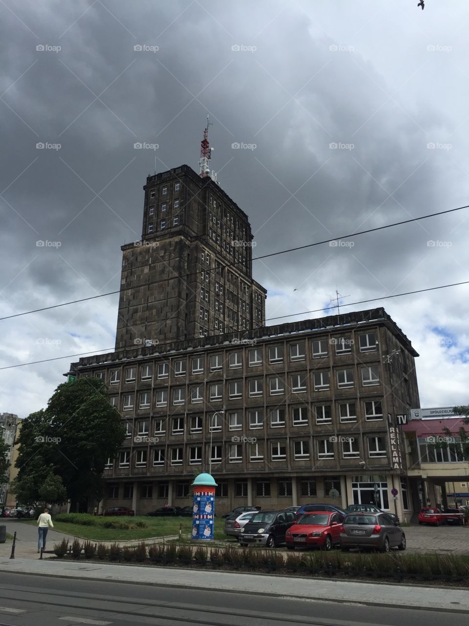 An industrial building in Lodz