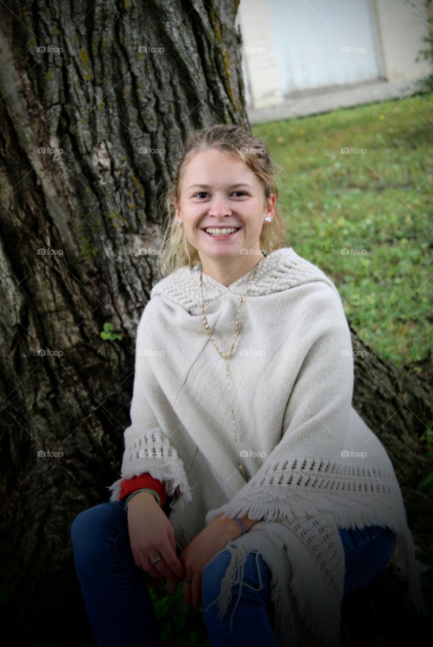 Smiling for the camera, might have a lazy eye... 