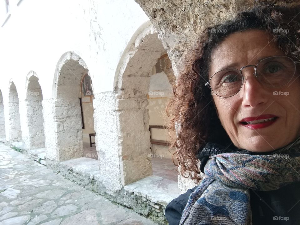 Me in the Cloister of St. Francis Sanctuary