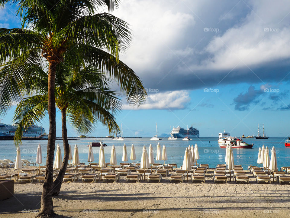 Beach on St. Martin. 