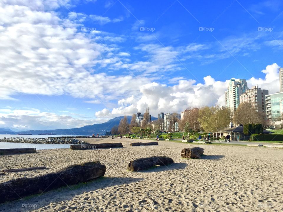 English bay beach in Vancouver Canada 