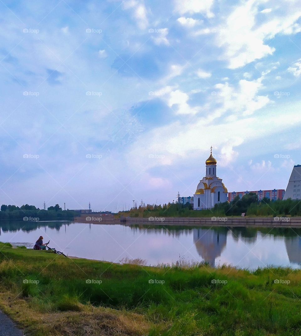 Church by the lake