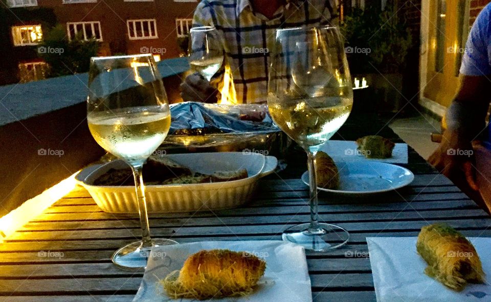 Baklava and wine