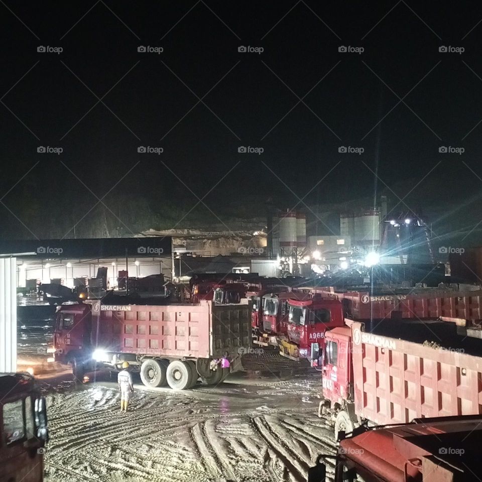 miner activities at night