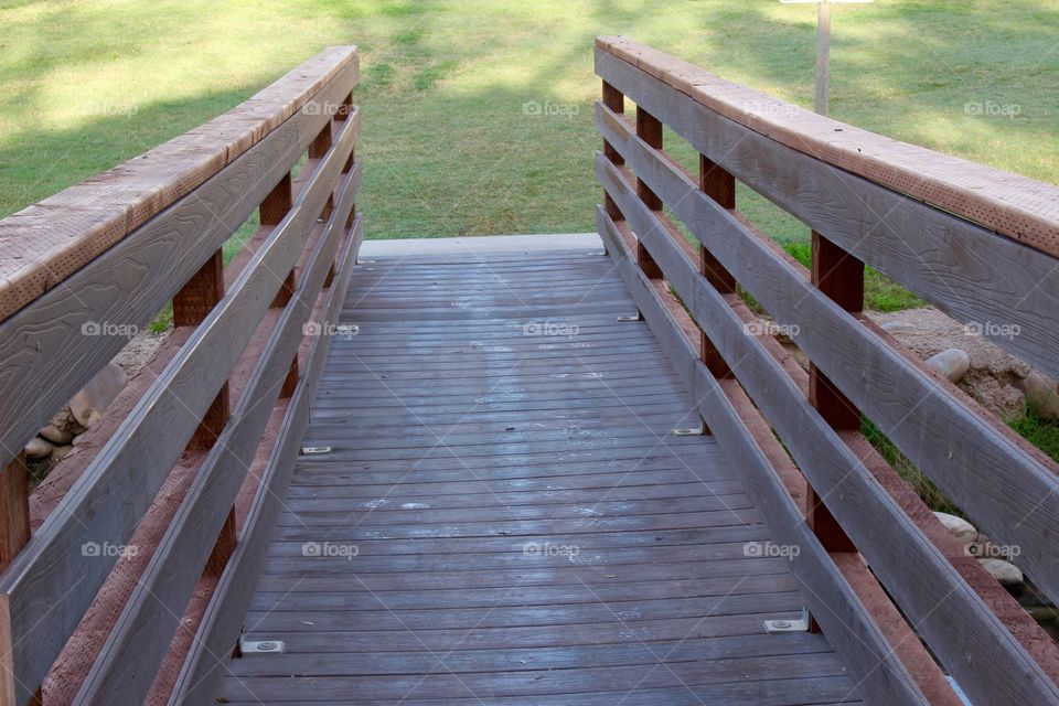 Bridge depth. Depth of a bridge at a park